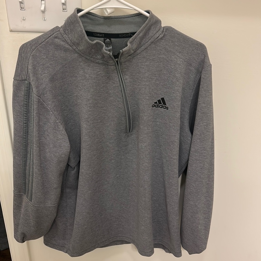 grey adidas quarter zip
